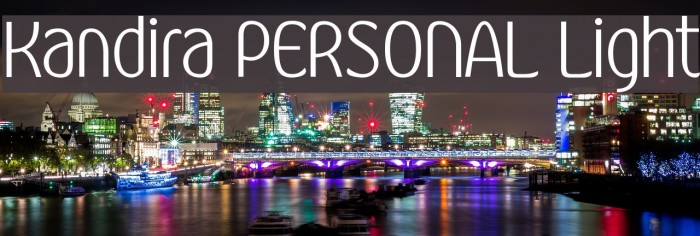 Kandira PERSONAL Light Font examples