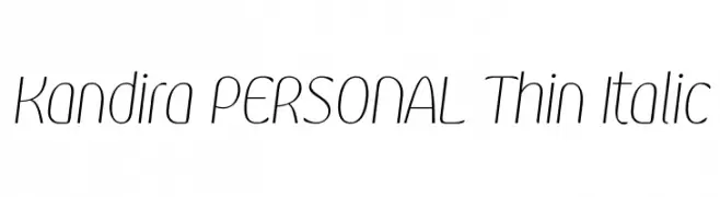 Kandira PERSONAL Thin Italic 