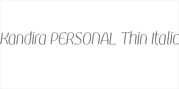 Kandira PERSONAL Thin Italic Logo
