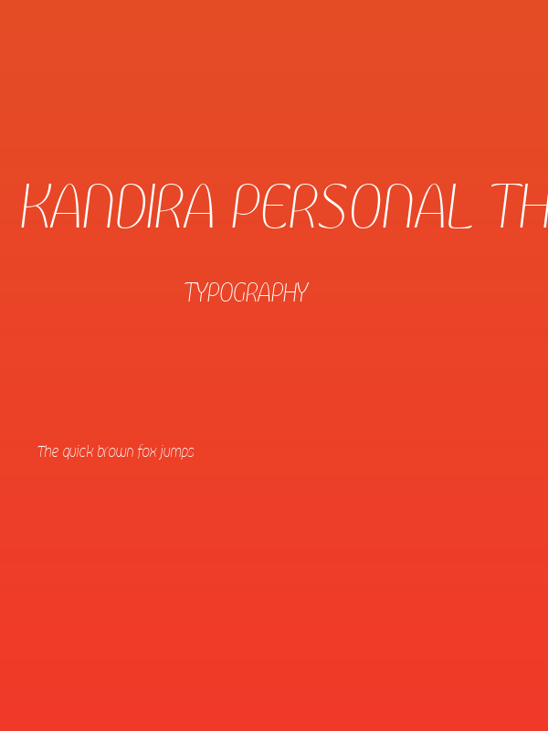 Kandira PERSONAL Thin Italic Poster