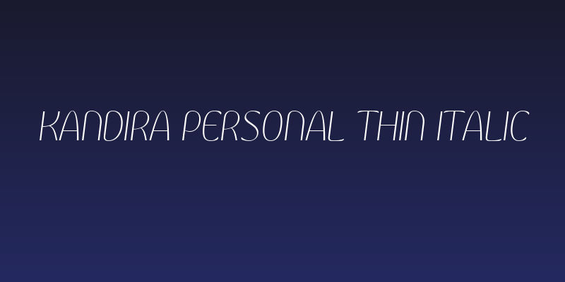 Kandira PERSONAL Thin Italic Social Header