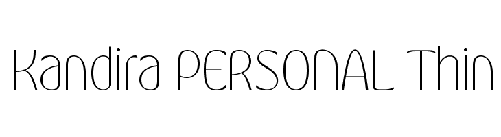 Kandira PERSONAL Thin  Frei Schriftart Herunterladen