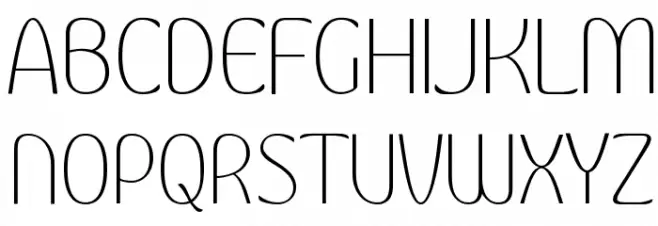 Kandira PERSONAL Thin Шрифта ВЕРХНИЙ