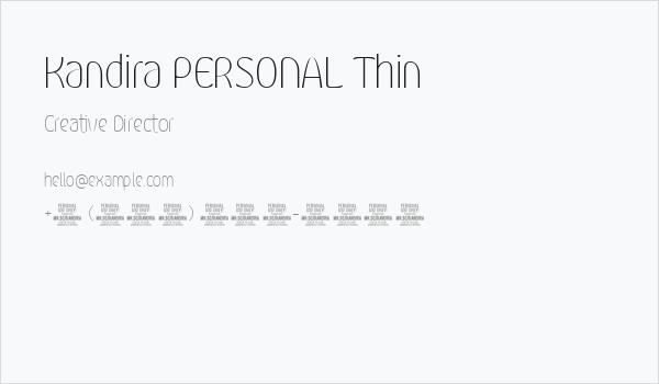 Kandira PERSONAL Thin Business Card