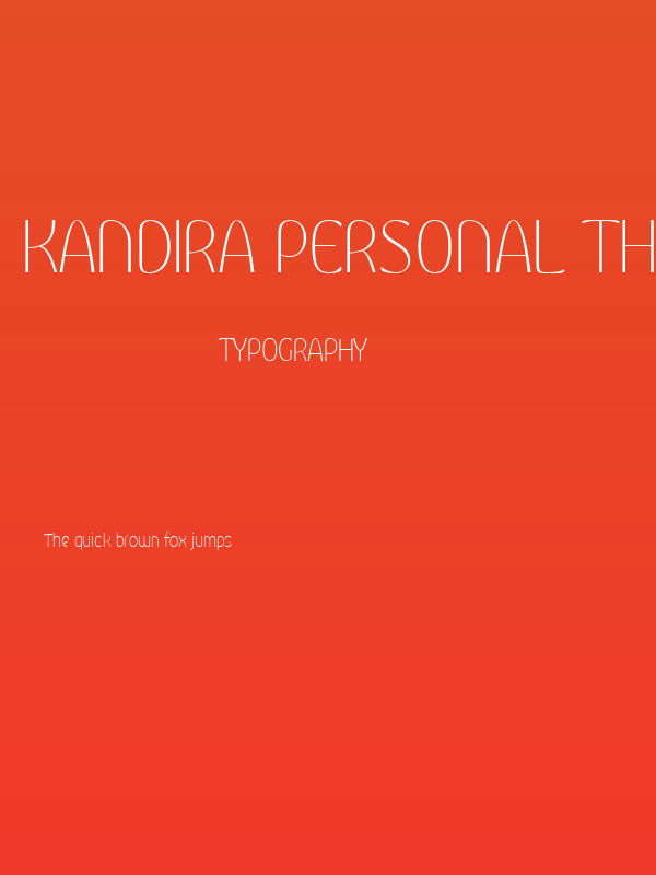 Kandira PERSONAL Thin Poster