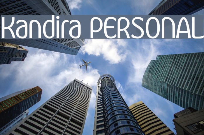 Kandira PERSONAL Font examples