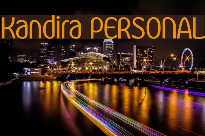 Kandira PERSONAL Font examples