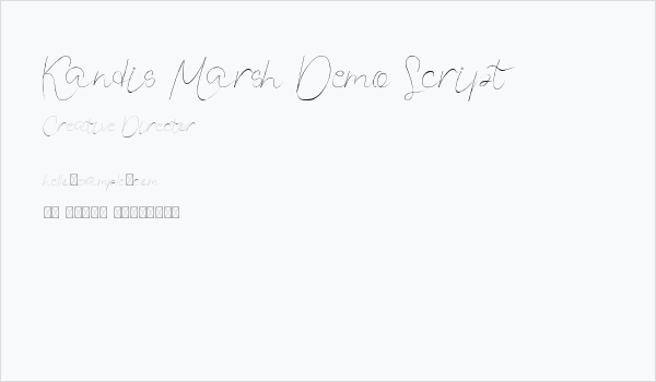 Kandis Marsh Demo Script Business Card