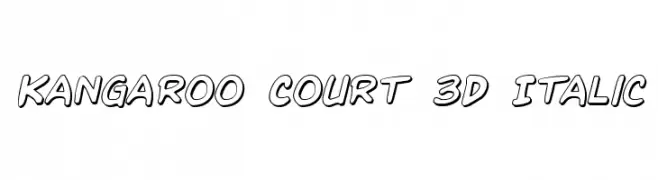 Kangaroo Court 3D Italic  नि: शुल्क फ़ॉन्ट्स डाउनलोड