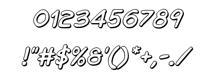 Kangaroo Court 3D Italic Font OTHER CHARS