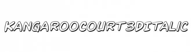 Kangaroo Court 3D Italic  Fuentes Gratis Descargar