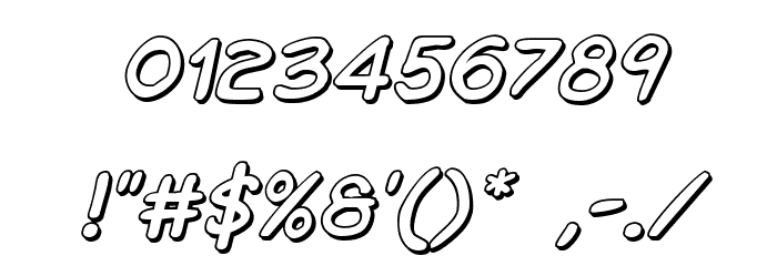 Kangaroo Court 3D Italic Font OTHER CHARS