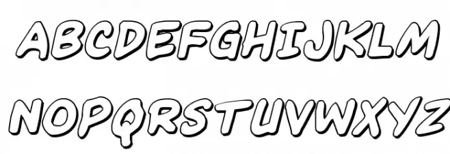 Kangaroo Court 3D Italic خط أحرف كبيرة