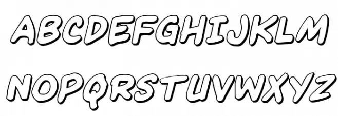 Kangaroo Court 3D Italic フォント 大文字