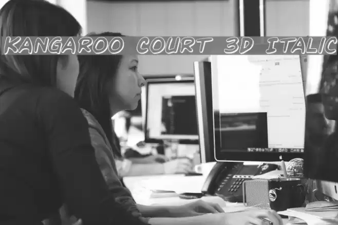 Kangaroo Court 3D Italic Font examples