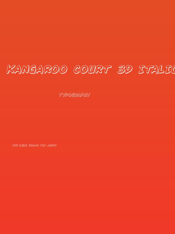 Kangaroo Court 3D Italic Poster