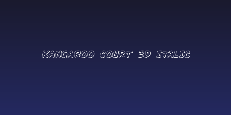 Kangaroo Court 3D Italic Social Header