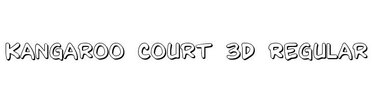 Kangaroo Court 3D Regular  フリーフォントのダウンロード