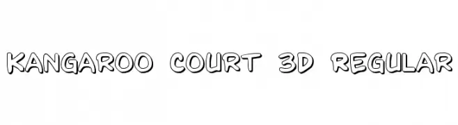 Kangaroo Court 3D Regular  नि: शुल्क फ़ॉन्ट्स डाउनलोड