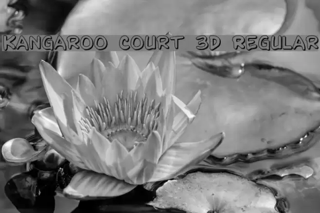 Kangaroo Court 3D Regular Font examples