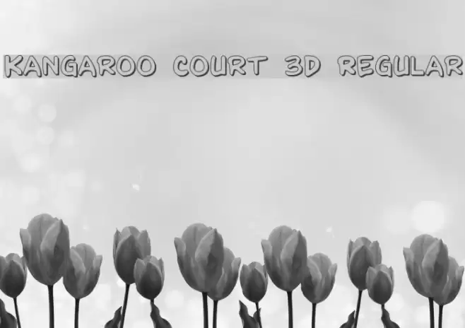 Kangaroo Court 3D Regular Font examples