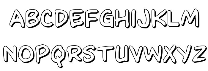 Kangaroo Court 3D Regular Font LOWERCASE