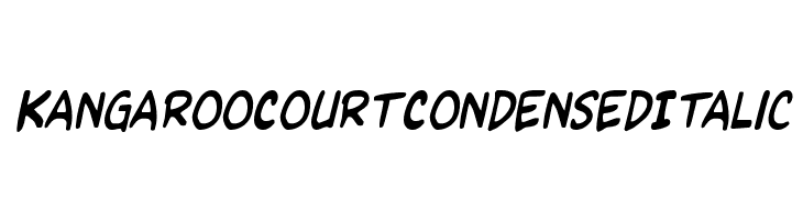 Kangaroo Court Condensed Italic  免费字体下载