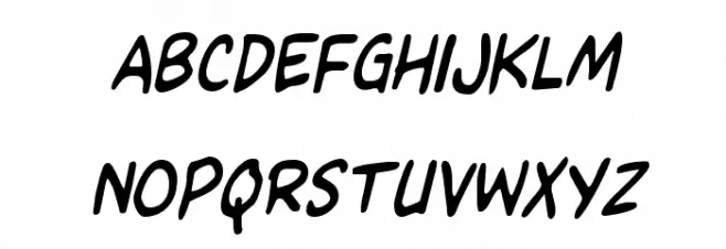 Kangaroo Court Condensed Italic फ़ॉन्ट लोअरकेस