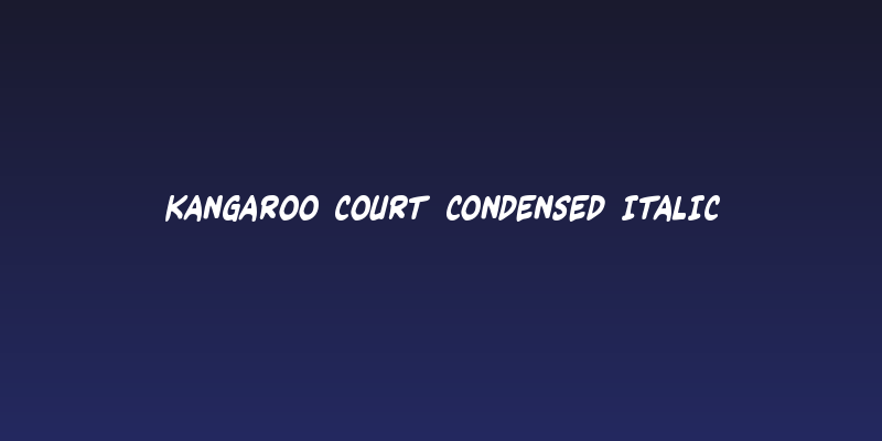 Kangaroo Court Condensed Italic Social Header