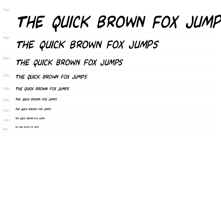 Kangaroo Court Condensed Italic Waterfall