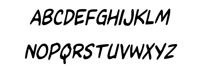 Kangaroo Court Condensed Italic Font LOWERCASE