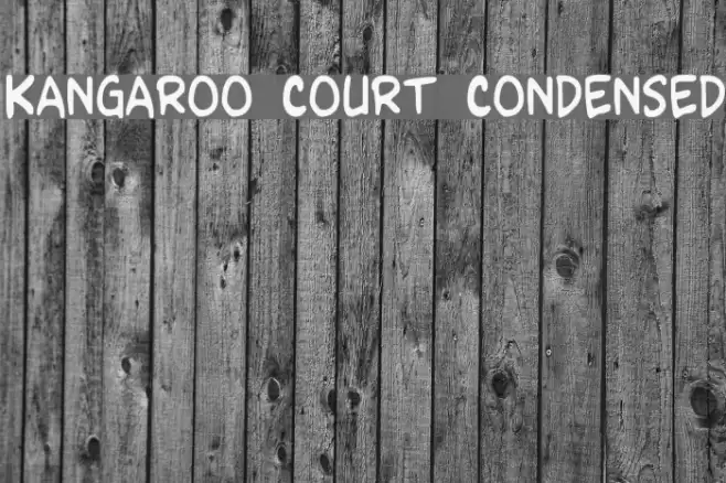 Kangaroo Court Condensed Font examples