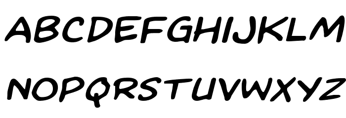 Kangaroo Court Expanded Italic Font LOWERCASE