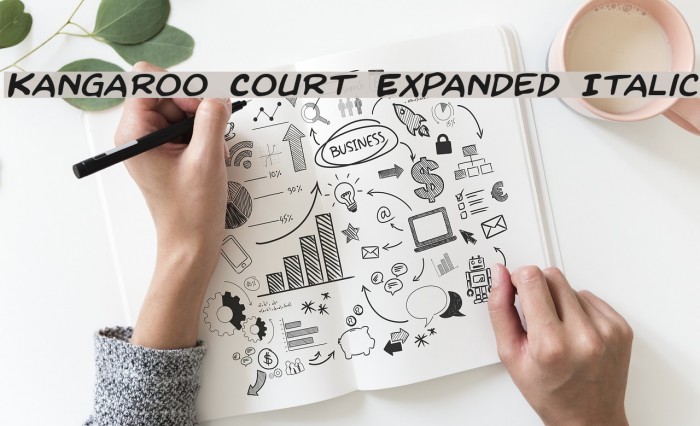 Kangaroo Court Expanded Italic Font examples
