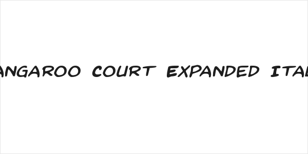 Kangaroo Court Expanded Italic Logo