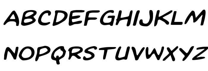 Kangaroo Court Expanded Italic Font LOWERCASE