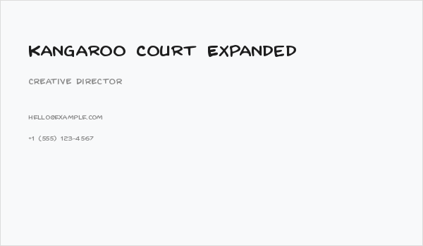 Kangaroo Court Expanded Business Card