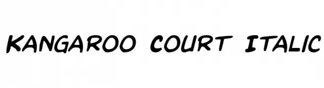 Kangaroo Court Italic  font caratteri gratis