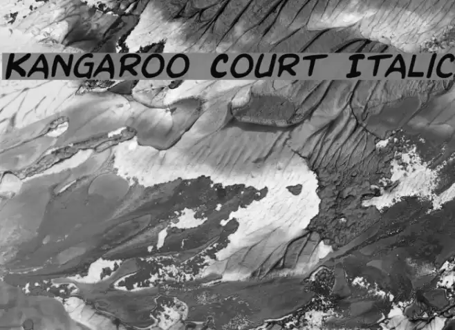 Kangaroo Court Italic Font examples