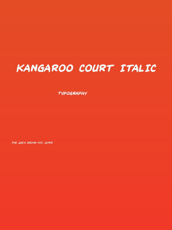 Kangaroo Court Italic Poster