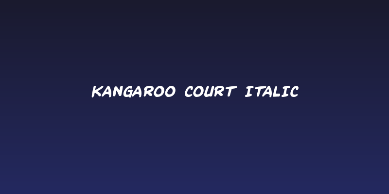 Kangaroo Court Italic Social Header