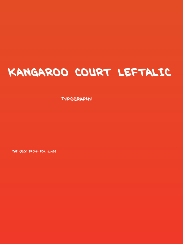 Kangaroo Court Leftalic Poster