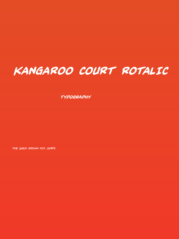 Kangaroo Court Rotalic Poster