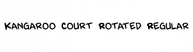 Kangaroo Court Rotated Regular  नि: शुल्क फ़ॉन्ट्स डाउनलोड