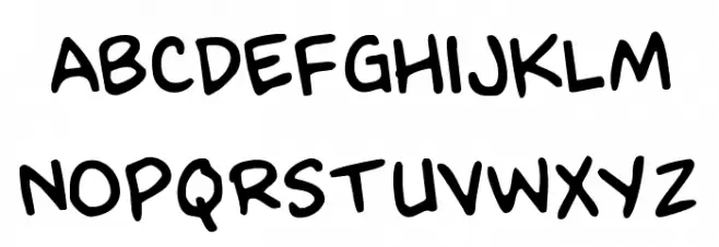Kangaroo Court Rotated Regular Schriftart Kleinbuchstaben
