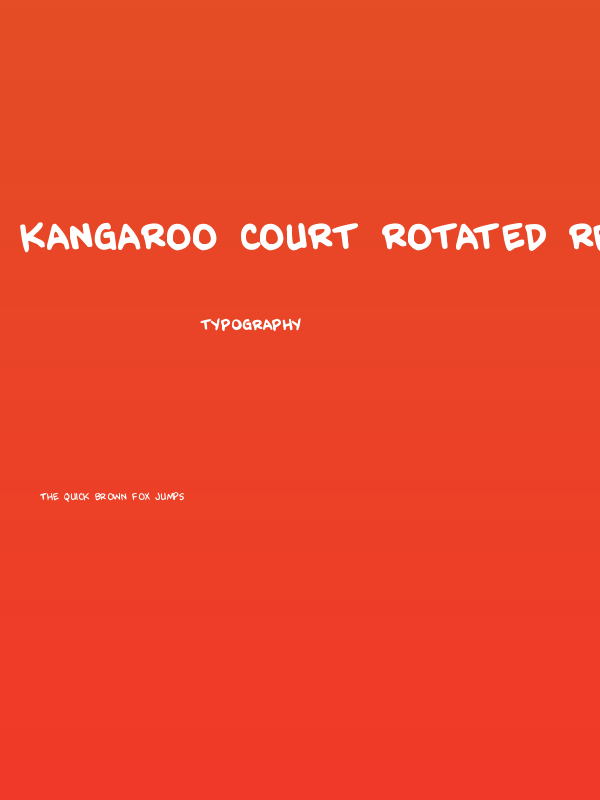 Kangaroo Court Rotated Regular Poster