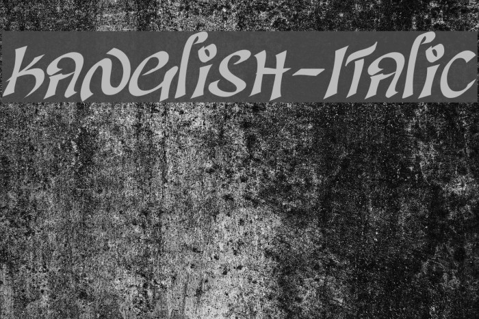 Kanglish-Italic Font examples
