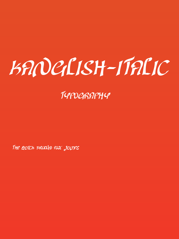 Kanglish-Italic Poster