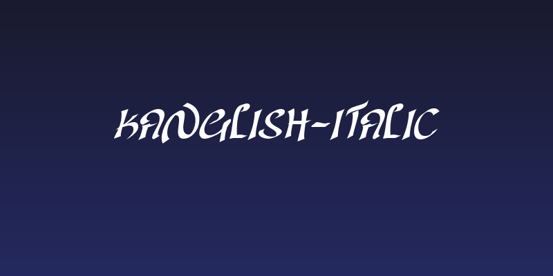 Kanglish-Italic Social Header