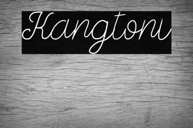 Kangtoni Font examples